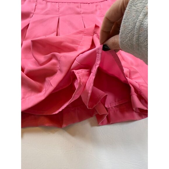 Do+Be Pleated Pink Skirt With Shorts 12" Length Lightweight Design (bin HH163) - Picture 4 of 9